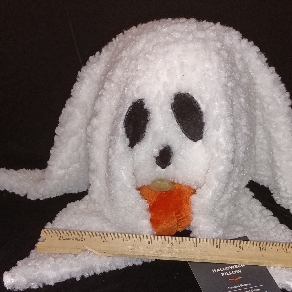 Halloween Ghost Plush Pillow - White - Picture 3 of 6